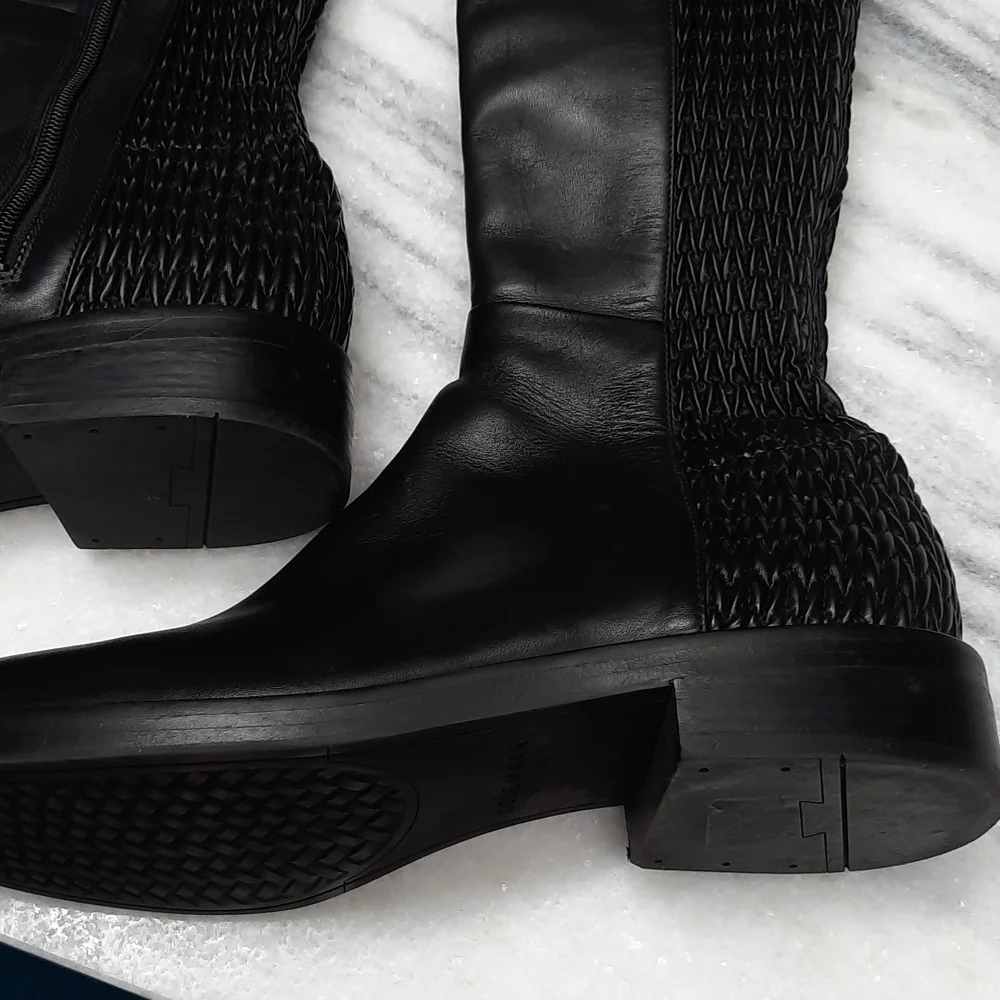 Black Tall Riding Boots - Classic Knee-High Leather
